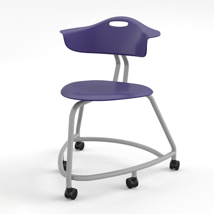 Haskell Education 360 Chair with Back without Bookbag Rack 18”h Platinum Frame