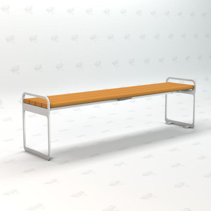 Frog Furnishing Plaza Recycled Plastic Park Backless Bench