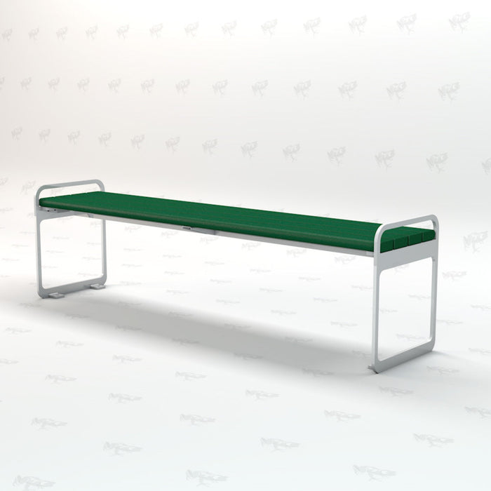 Frog Furnishing Plaza Recycled Plastic Park Backless Bench