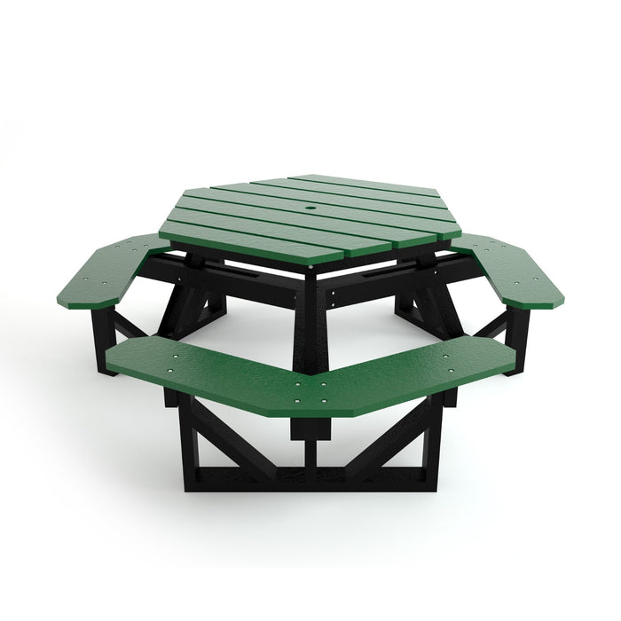 Frog Furnishing Recycled Plastic Hexagon Picnic Table