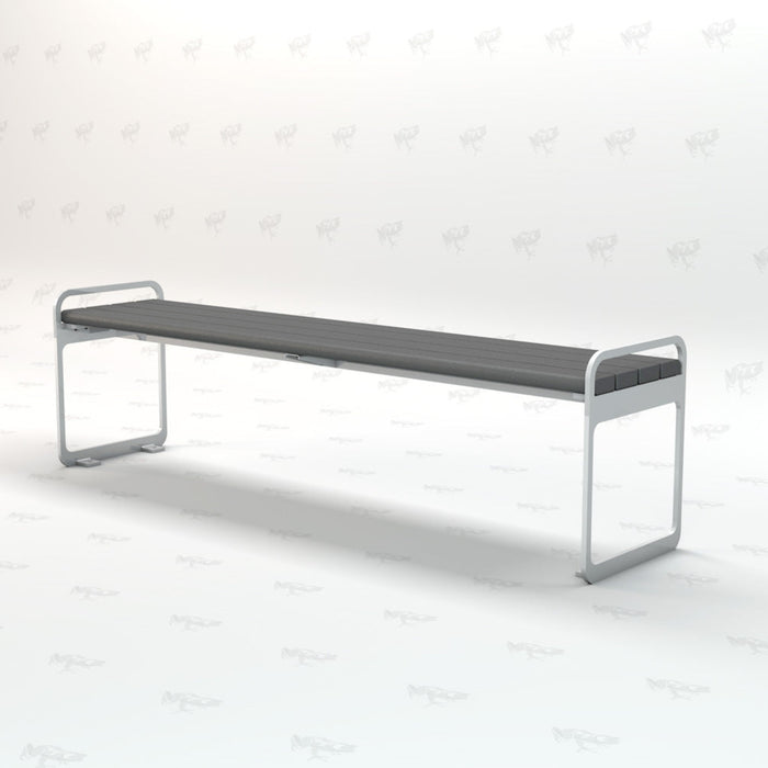 Frog Furnishing Plaza Recycled Plastic Park Backless Bench