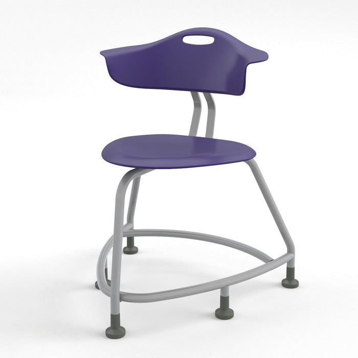 Haskell Education 360 Chair with Back without Bookbag Rack 18”h Platinum Frame