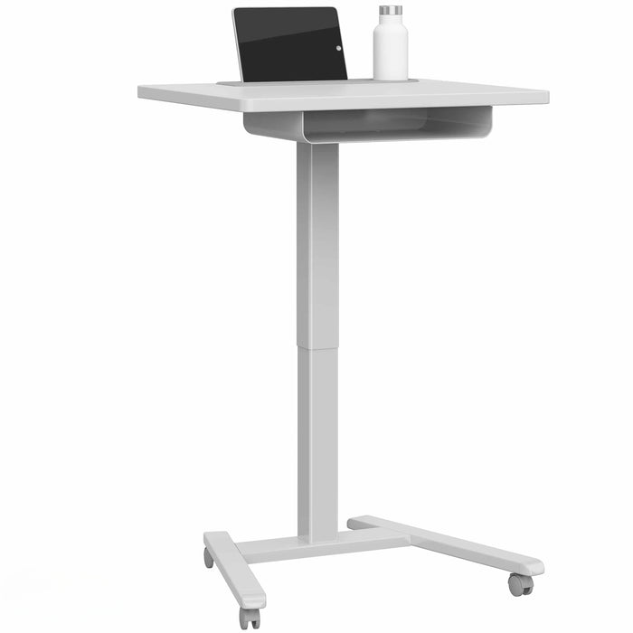 Haskell Education Fuzion Sit to Stand Desk with Grommet with qs