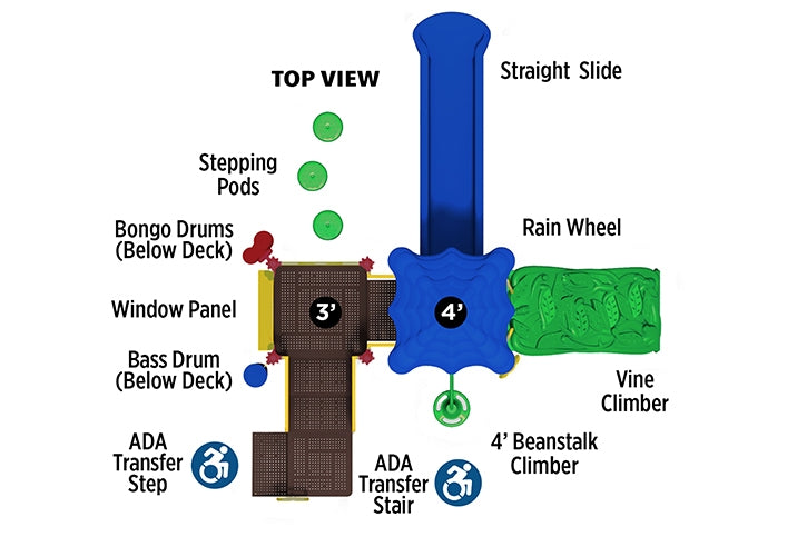 Ultraplay Treasure Hollow Play System with Inground kit