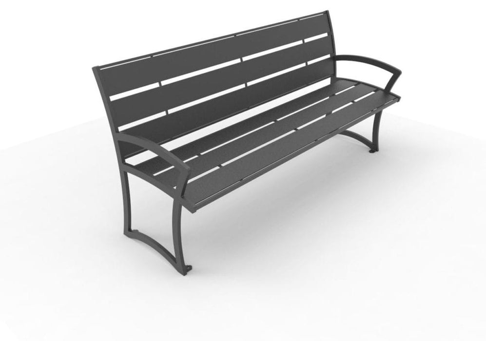 UltraSite Madison Bench with Back - Steel Slats