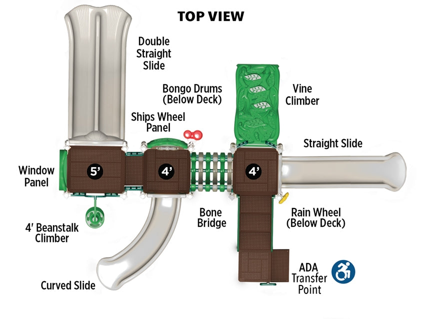 Ultraplay Keegan's Kastle Play System with Ground Spikes